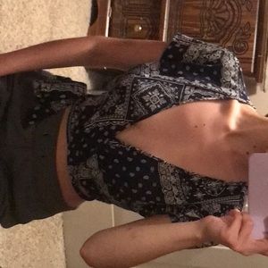 Wrap crop top